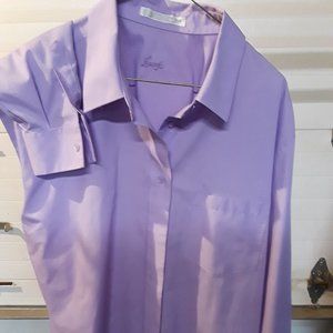 Foxcroft No-Iron button-down Med Lavender Shirt
